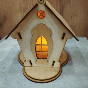 Mécsestartó nagy ház, Otthon & Életmód, Dekoráció, Asztal és polc dekoráció, Asztaldísz, Famegmunkálás, MESKA