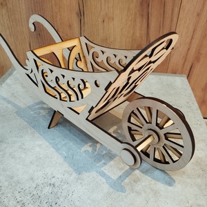 Nagy talicska, Otthon & Életmód, Dekoráció, Asztal és polc dekoráció, Asztaldísz, Famegmunkálás, MESKA