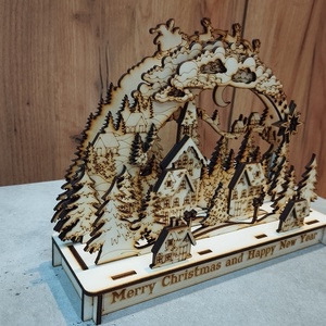 Karácsonyi boltív, Otthon & Életmód, Dekoráció, Asztal és polc dekoráció, Asztaldísz, Gravírozás, pirográfia, Famegmunkálás, MESKA