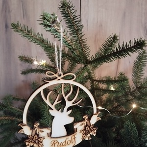 Rudolf karácsonyfa dísz  - karácsony - karácsonyi lakásdekoráció - karácsonyfadíszek - Meska.hu