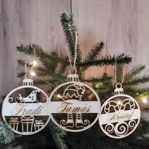 Névre szóló karácsonyfa dísz  - karácsony - karácsonyi lakásdekoráció - karácsonyfadíszek - Meska.hu
