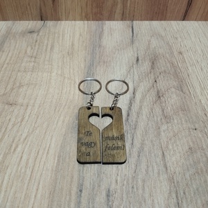 Fa páros kulcstartó  - Meska.hu