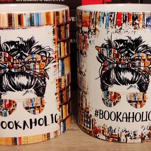 Bookaholic bögre, Otthon & Életmód, Konyhafelszerelés, tálalás, Tálalás, Bögre & Csésze, Fotó, grafika, rajz, illusztráció, Mindenmás, MESKA