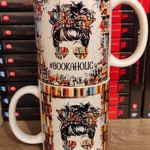 Bookaholic bögre - otthon & életmód - konyhafelszerelés, tálalás - tálalás - bögre & csésze - Meska.hu