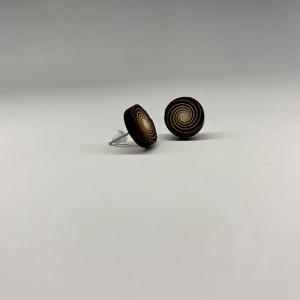 Spirál mintás bedugós fülbevaló - ékszer - fülbevaló - pötty fülbevaló - Meska.hu