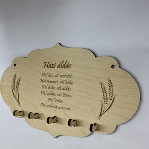 Fali kulcstartó házi áldás - otthon & életmód - dekoráció - fali és függő dekoráció - fali kulcstartó - Meska.hu