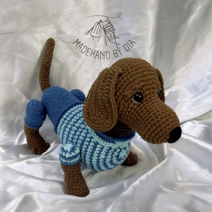 Horgolt Tacskó, Játék & Sport, Plüssállat & Játékfigura, Kutya, Varrás, Horgolás, MESKA