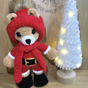 Mikulás Maci - játék & sport - plüssállat & játékfigura - maci - Meska.hu