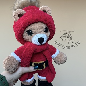 Mikulás Maci - játék & sport - plüssállat & játékfigura - maci - Meska.hu