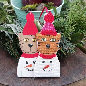 Cica hóemberes pulcsiban keresztszemes minta - kellékek & szerszámok - Meska.hu