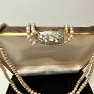 Vintage 2 soros ékszerkapcsos nyakl�nc - ékszer - nyaklánc - gyöngyös nyaklánc - Meska.hu