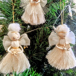 Angyalok sütisdobozban karácsonyfadísz dekoráció - karácsony - karácsonyi lakásdekoráció - karácsonyfadíszek - Meska.hu