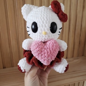 HelloKitty horgolt plüss - Meska.hu