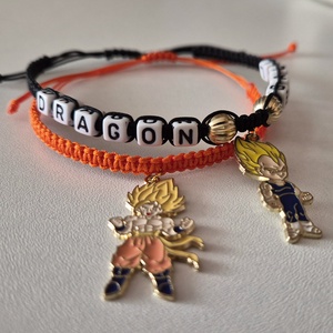 Dragon Ball - Karkötő szett - microcord, Ékszer, Karkötő, Karkötő medállal, Csomózás, MESKA
