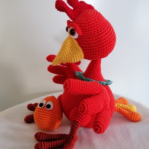 Amigurumi tyúk  - otthon & életmód - dekoráció - asztal és polc dekoráció - asztaldísz - Meska.hu