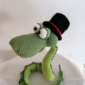 Amigurumi kígyó  - otthon & életmód - dekoráció - asztal és polc dekoráció - asztaldísz - Meska.hu