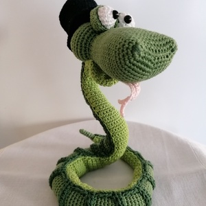 Amigurumi kígyó  - otthon & életmód - dekoráció - asztal és polc dekoráció - asztaldísz - Meska.hu