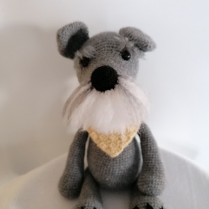 Amigurumi kutya /schnauzer - játék & sport - plüssállat & játékfigura - kutya - Meska.hu