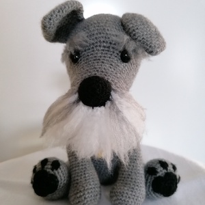 Amigurumi kutya /schnauzer - játék & sport - plüssállat & játékfigura - kutya - Meska.hu