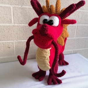 Amigurumi sárkány  - otthon & életmód - dekoráció - asztal és polc dekoráció - asztaldísz - Meska.hu