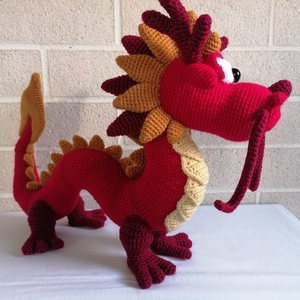 Amigurumi sárkány  - otthon & életmód - dekoráció - asztal és polc dekoráció - asztaldísz - Meska.hu