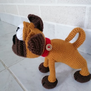 Amigurumi kutya /mopsz - játék & sport - plüssállat & játékfigura - kutya - Meska.hu