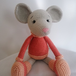 Amigurumi egér pulcsiban  - játék & sport - plüssállat & játékfigura - egér - Meska.hu