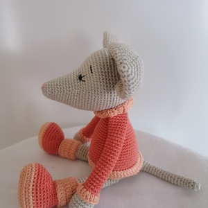 Amigurumi egér pulcsiban  - játék & sport - plüssállat & játékfigura - egér - Meska.hu