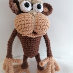 Amigurumi kis majom banánnal  - játék & sport - plüssállat & játékfigura - majom - Meska.hu