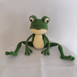 Amigurumi béka  - játék & sport - plüssállat & játékfigura - béka - Meska.hu