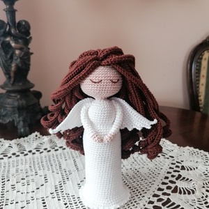 Amigurumi angyalka , Otthon & Életmód, Dekoráció, Asztal és polc dekoráció, Asztaldísz, Horgolás, MESKA