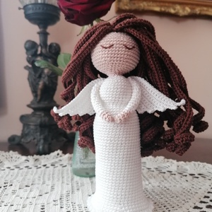 Amigurumi angyalka  - otthon & életmód - dekoráció - asztal és polc dekoráció - asztaldísz - Meska.hu
