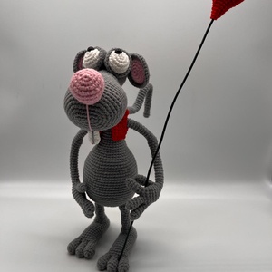 Amigurumi romantikus patkány , Játék & Sport, Plüssállat & Játékfigura, Más figura, Horgolás, MESKA