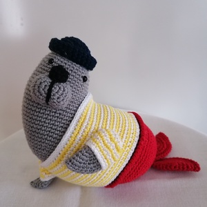 Amigurumi fóka , Játék & Sport, Plüssállat & Játékfigura, Más figura, Horgolás, MESKA