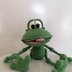 Amigurumi béka , Játék & Sport, Plüssállat & Játékfigura, Béka, Horgolás, MESKA
