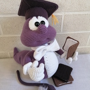Amigurumi könyvmoly  - otthon & életmód - dekoráció - asztal és polc dekoráció - asztaldísz - Meska.hu