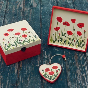 Pipacs és piros imádóknak - Pipacsos kép.  - művészet - festmény - akril - Meska.hu