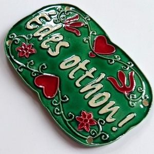 Édes otthon táblácska - művészet - szobor - kerámia - Meska.hu