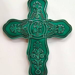 Székelyföldi- Székelykeresztúri kerámia kereszt - otthon & életmód - vallás - kereszt - Meska.hu