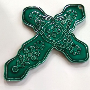 Székelyföldi- Székelykeresztúri kerámia kereszt - otthon & életmód - vallás - kereszt - Meska.hu