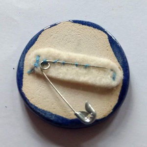 Kék életfás kerámia kitűző - ékszer - kitűző és bross - kitűző - Meska.hu