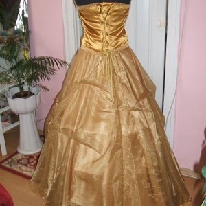 Koszorúslány, báli, alkalmi ruha. Arany organza- selyem.  -  - Meska.hu