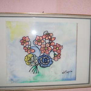 Hernyóselyem alapanyagra festett kép, egyedi készítés., Kellékek & szerszámok, Méteráru, Selyem, Festészet, Festészet, MESKA