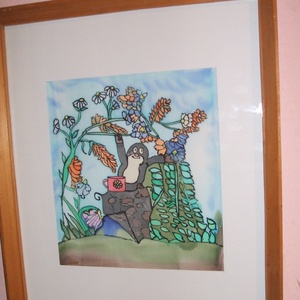 Hernyóselyem festmény, mesebeli Kisvakond. - Meska.hu