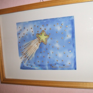 Hernyóselyem festmény, Hullócsillag., Kellékek & szerszámok, Festészet, MESKA