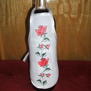Himzett üvegkötény, Otthon & Lakás, Konyhafelszerelés, tálalás, Konyhai textil, Kötény, Hímzés, Varrás, Meska