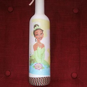 Decoupage, szalvétatechnikával készített üveg - Meska.hu