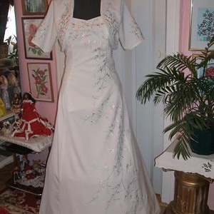 Menyasszonyi ruha, himzett, A vonalú, füzős - esküvő - ruha - menyasszonyi ruha - Meska.hu