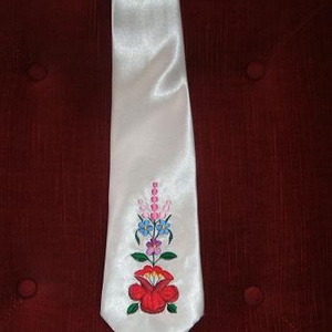 Kalocsai hímzett nyakkendők - esküvő - kiegészítők - nyakkendő - Meska.hu