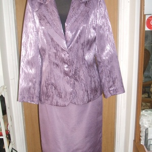 Női elegáns lila selyem kosztüm, 40, 42 méretben, Ruha & Divat, Női ruha, Blézer & Kosztüm, Varrás, MESKA